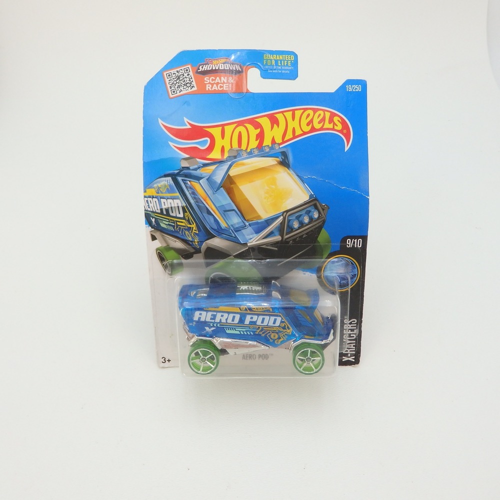 Hot Wheels Aero Pod Blue X-Raycers 19/250 DHP51-D9B0C Diecast Car 2016